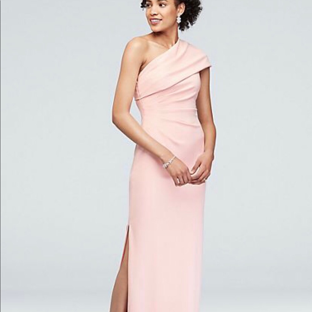 Davids Bridal One Shoulder Dress